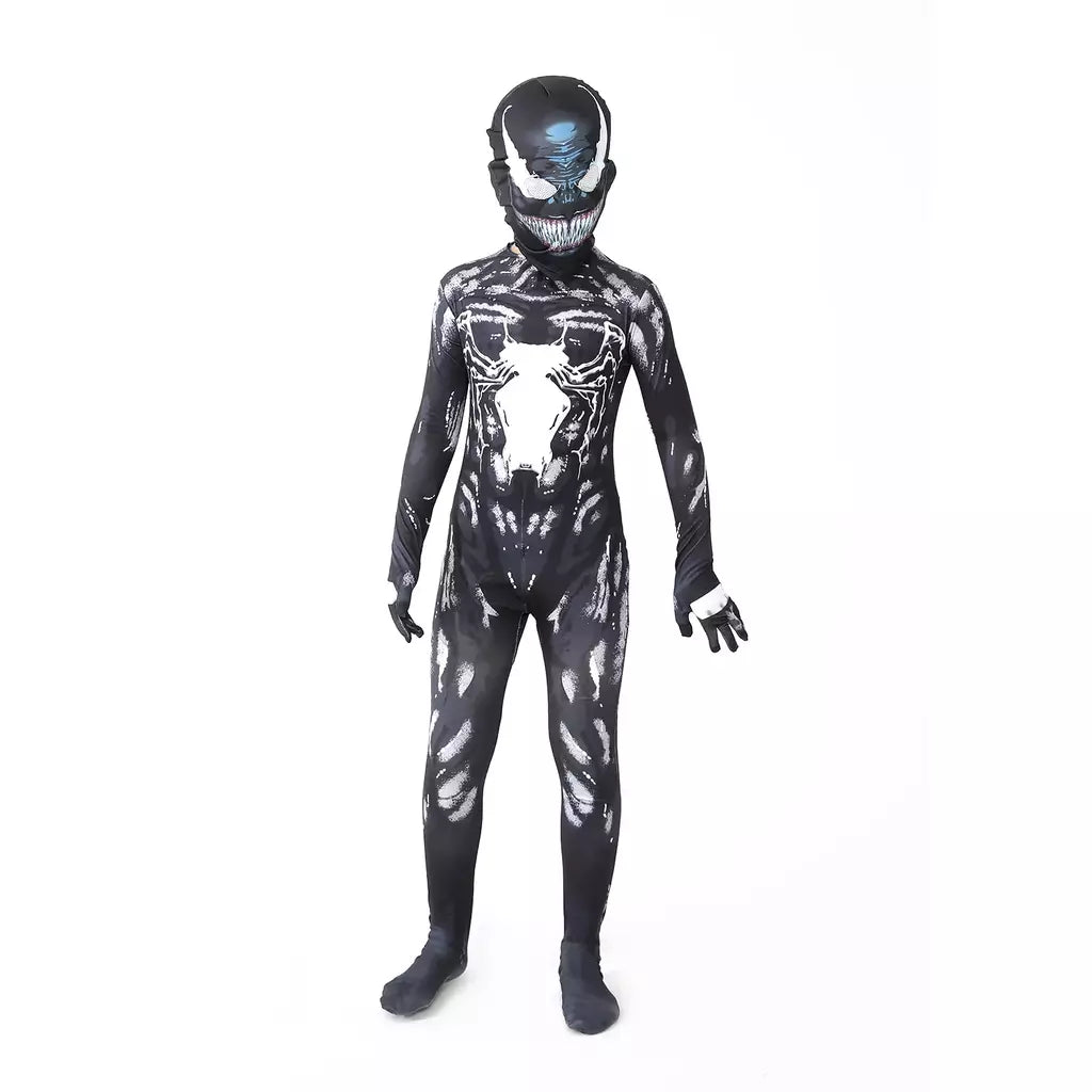 Superheróis cosplay trajes de halloween para novo traje de veneno crianças terno macacão meninos symbiote spidermancostumes