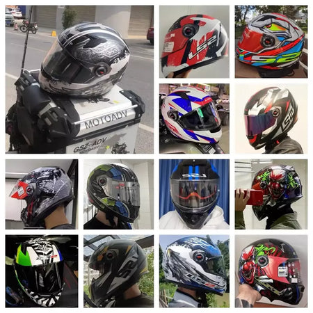 Ls2 rosto cheio capacete da motocicleta das mulheres dos homens capacete de motocross de alta resistência abs escudo 3c aprovado acessórios da motocicleta ff358