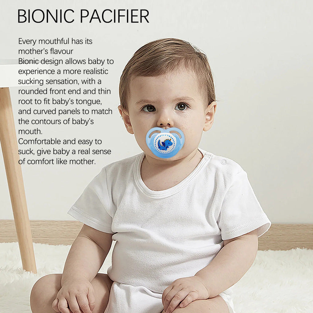 Chupeta Impresso dos desenhos animados com capa protetora contra poeira, silicone macio, dê uma mãe como senso de segurança para bebês, bonito, 0 a 3 anos de idade