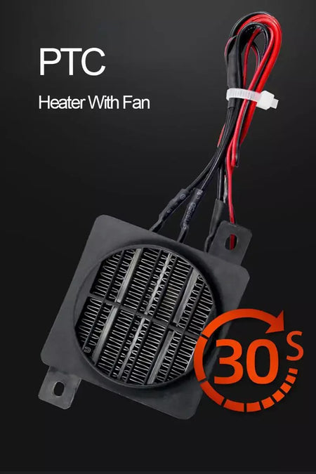 12v ~ 220v 70w ~ 400w aquecedor ptc cerâmica aquecedor de temperatura constante com ventilador ptc aquecedor elétrico incubação elemento de aquecimento de ar ptc