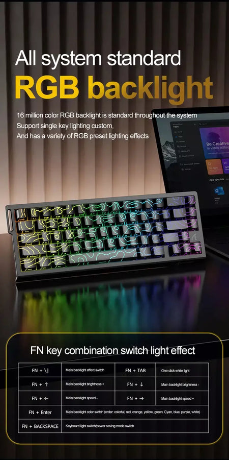 ATTACK SHARK X68HE Teclado Magnético Vermelho Com Fio Mecânico para Pro Gaming 0.01mm Trigg Rápido 8000Hz SOCD/Rs 0.125ms 128K Taxa