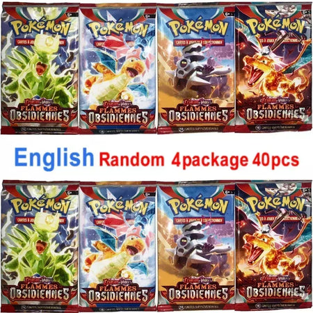 Novo 36/40 pçs caixa pokemon cartão escarlate & violeta evoluções prismáticas inglês impulsionador batalha carte negociação cartões de coleção presentes
