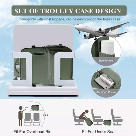 Mochila de Viagem de Avião de Grande Capacidade, Laptop para Mulheres e Homens, Easy jet Carry on Trolly Bag, Casual, 45x36x20