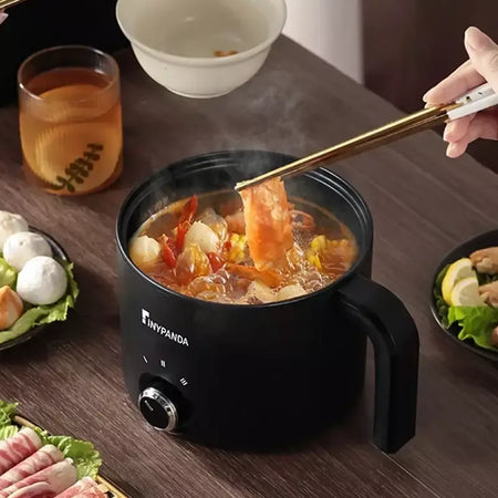 Panela elétrica antiaderente de 1,8l, panela multifuncional, panela de arroz cozido no vapor única/dupla com função de fritura elétrica