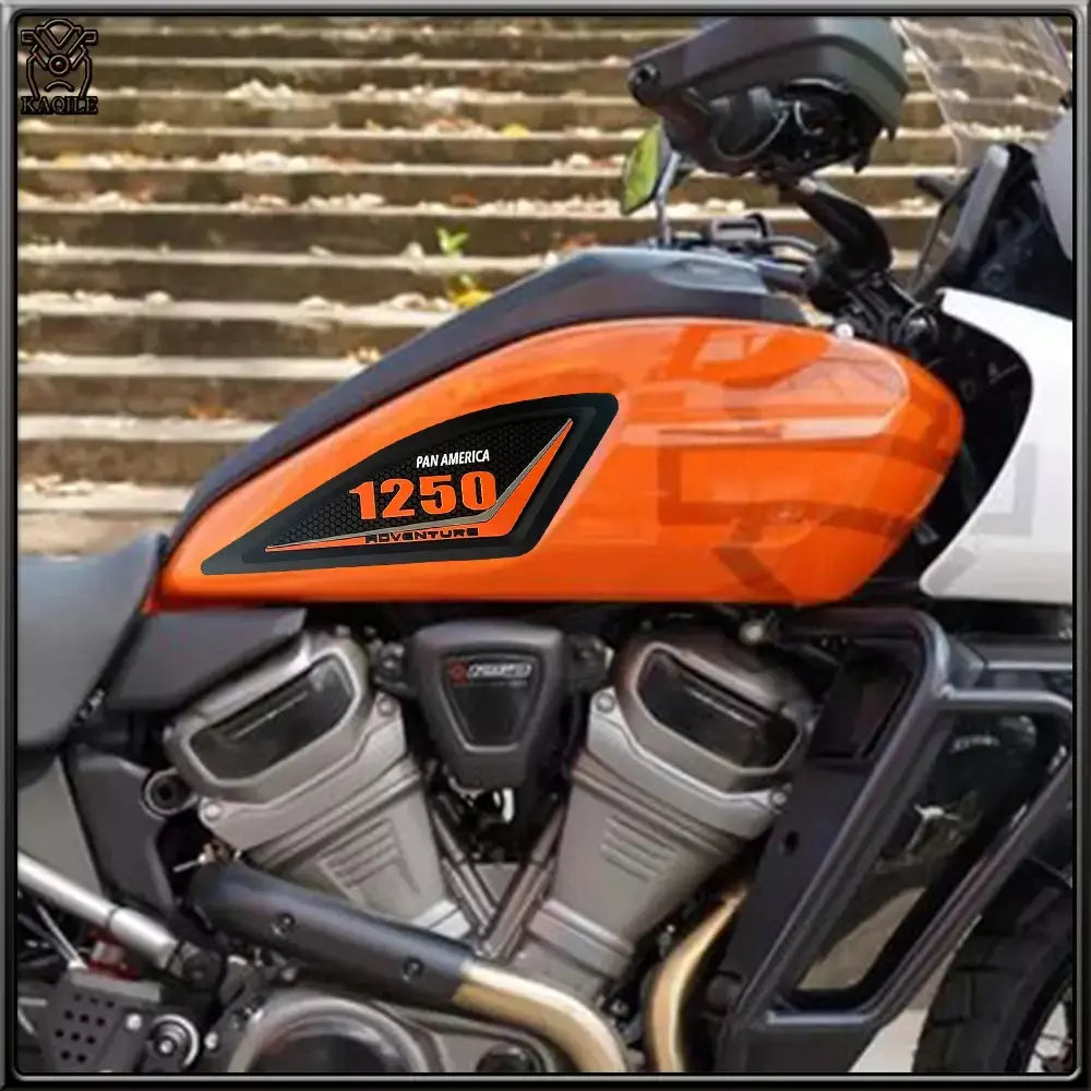 Motocicleta Tanque de Combustível Adesivo, 3D Borracha Protetora Pad, Acessórios para Harley Davidson, Pan America 1250, 2022-2024