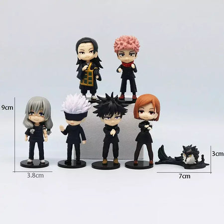 Jujutsu Kaisen Q Posket Figure, Satoru Gojo, Itadori Yuji, Geto Suguru, Nobara Megumi, Enfeites de Personagem, 9cm