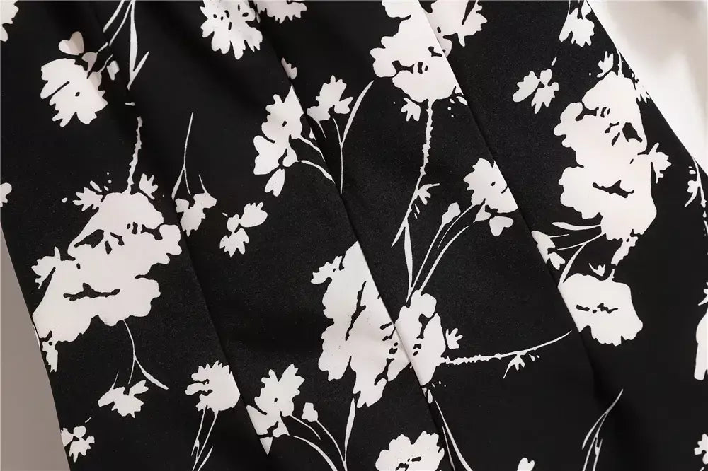 Mulheres mini vestidos de verão moda feminina vestidos impressão floral chiffon vestidos shirring plissado manga curta inchado vestido casual