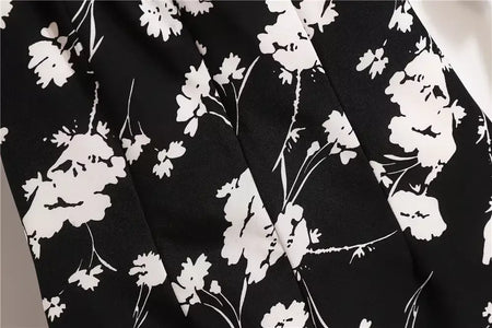 Mulheres mini vestidos de verão moda feminina vestidos impressão floral chiffon vestidos shirring plissado manga curta inchado vestido casual