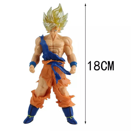 Anime dragon ball z super saiyan son goku vegeta anime figura de ação modelo presentes estatuetas colecionáveis para crianças 18cm