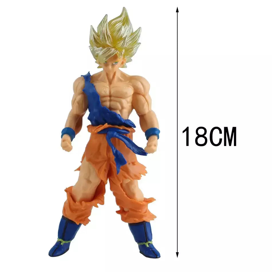 Anime dragon ball z super saiyan son goku vegeta anime figura de ação modelo presentes estatuetas colecionáveis para crianças 18cm