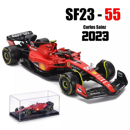 Bburago 1:43 2024 2023 F1 Scuderia Ferrari SF24 SF23 # 16 lecler # 55 sainz jr liga carro de luxo fundido modelo de carro série de brinquedos