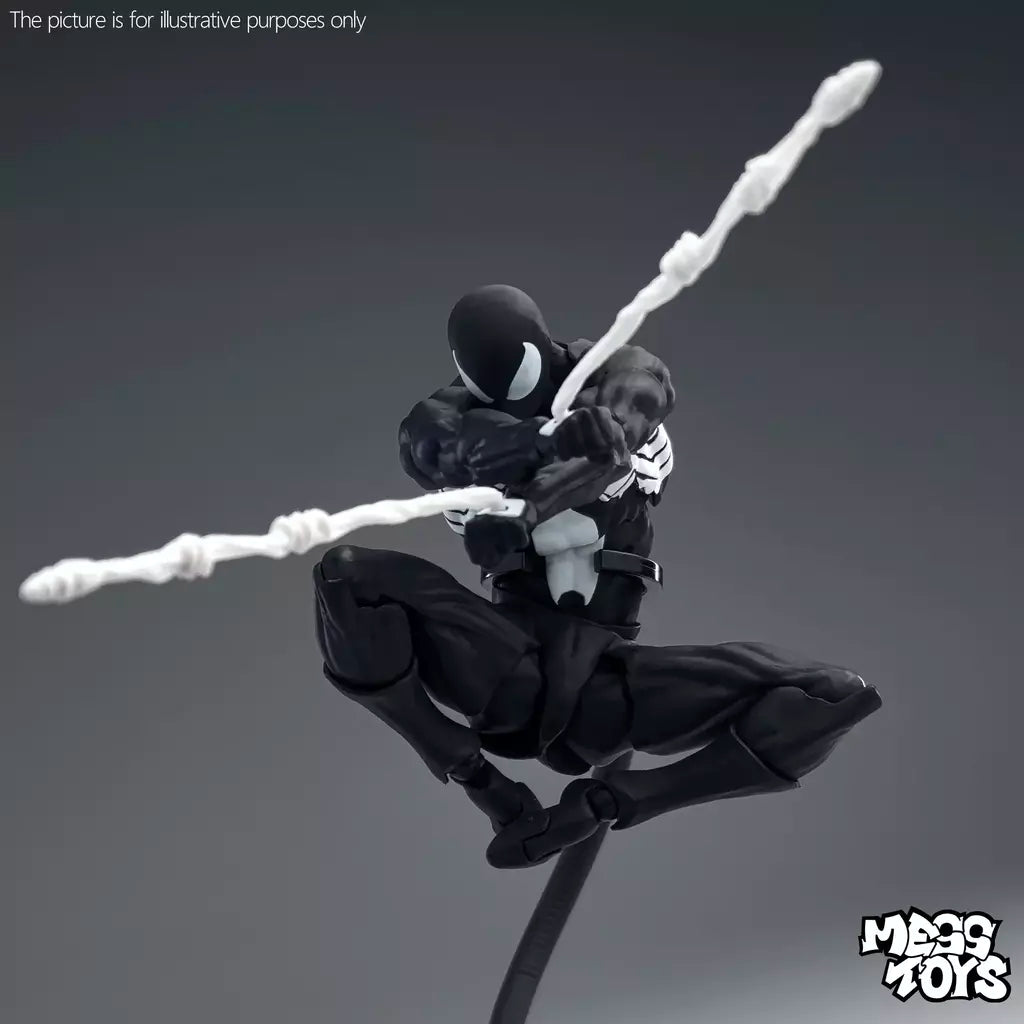 Novo messtooys spiderman figura ct brinquedos preto vermelho homem aranha estatueta bagunça brinquedos anime figura de ação estátua modelo presentes brinquedos do miúdo