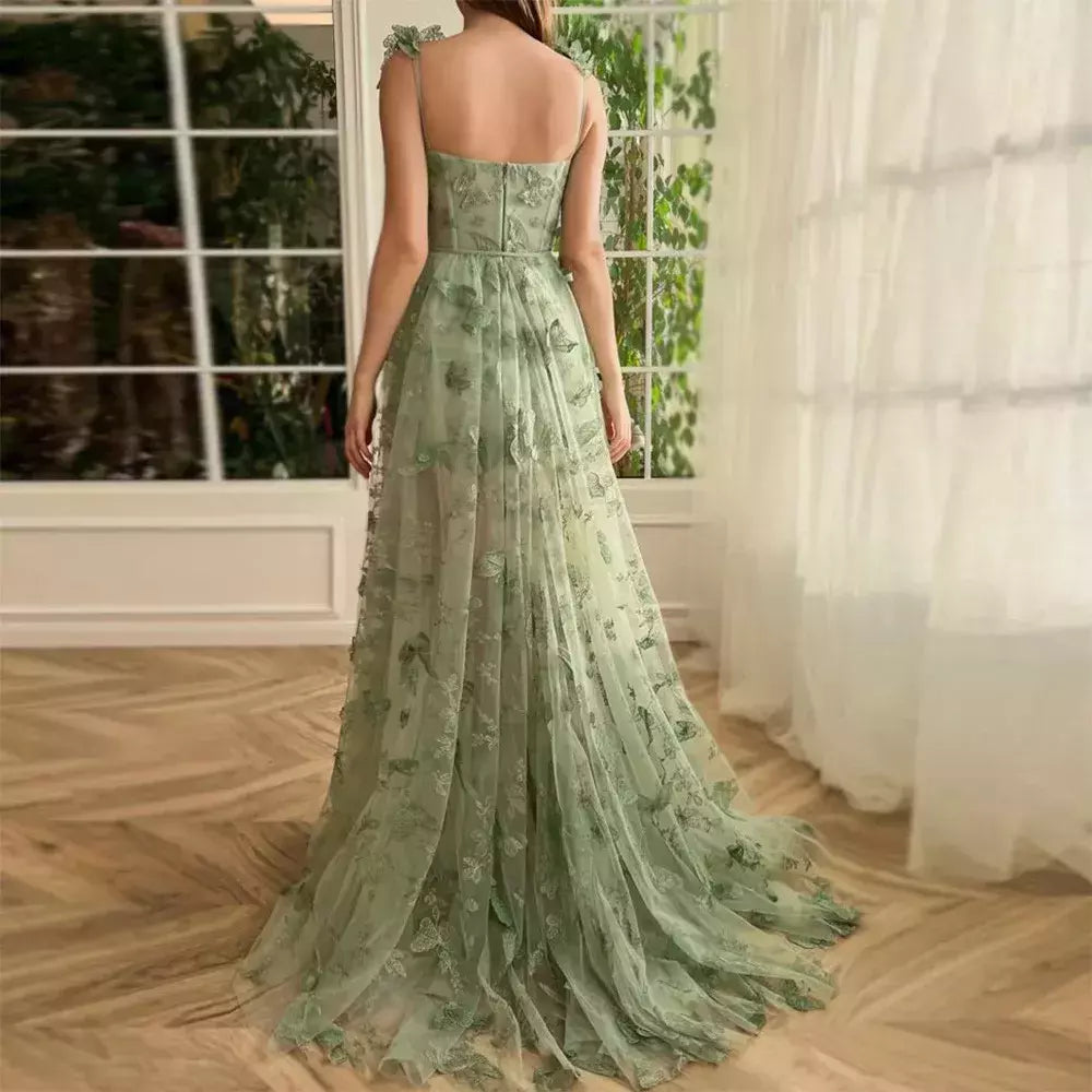 Vestido de renda linha A, alta qualidade, até o chão, trem de capela, boêmio, design real, tamanho grande, vestido de noite, estilo vintage, elegante