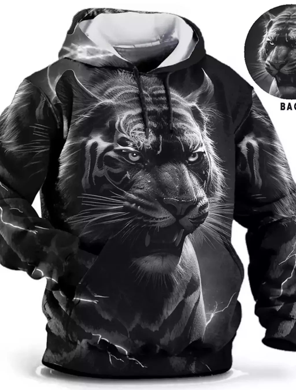 Capuz de manga comprida masculino, moletom com capuz, impressão 3D, bolso frontal, streetwear, moda primavera, novo