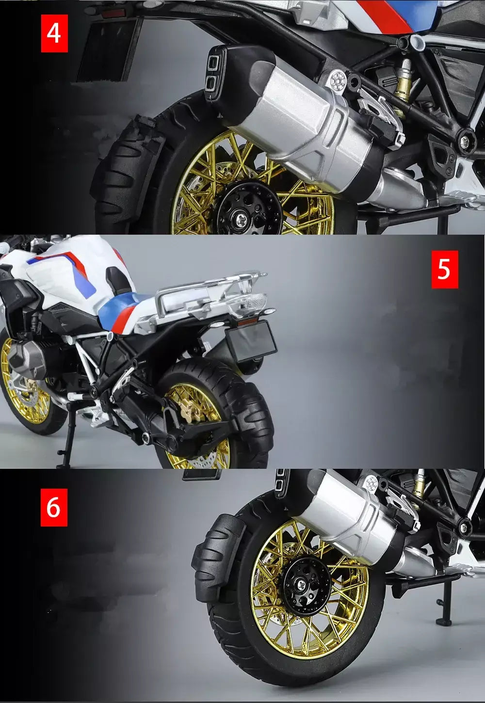 1/9 r1250 gs adv liga de corrida motocicleta diecasts rua esportes motocicleta modelo simulação com luz coleção crianças brinquedos presente