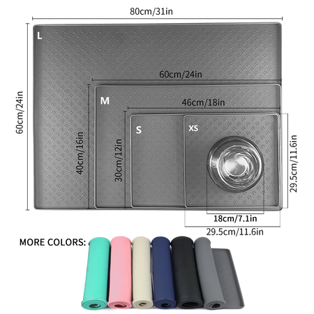 Pet placemat gato comida tigela esteira de alimentação do cão gato cão beber alimentação placemat silicone impermeável antiderrapante pet alimentador esteiras