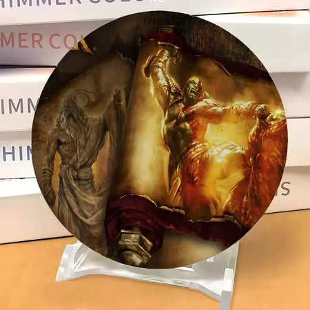 Deus da guerra emblemas criativo folha de flandres botão pinsbrooch citações criativas crachá roupas mochila jóias presente para crianças amigos