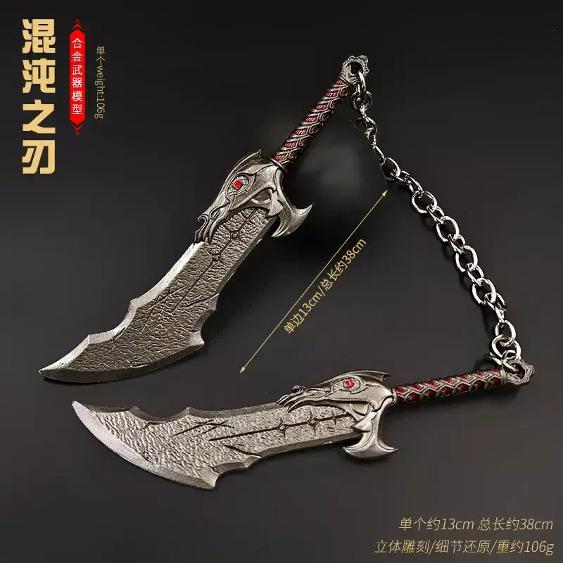 13 cm god of wars 5 jogo periféricos lâminas do caos metal artesanato arma modelo colecionável ornamentos criativo presentes de aniversário brinquedo