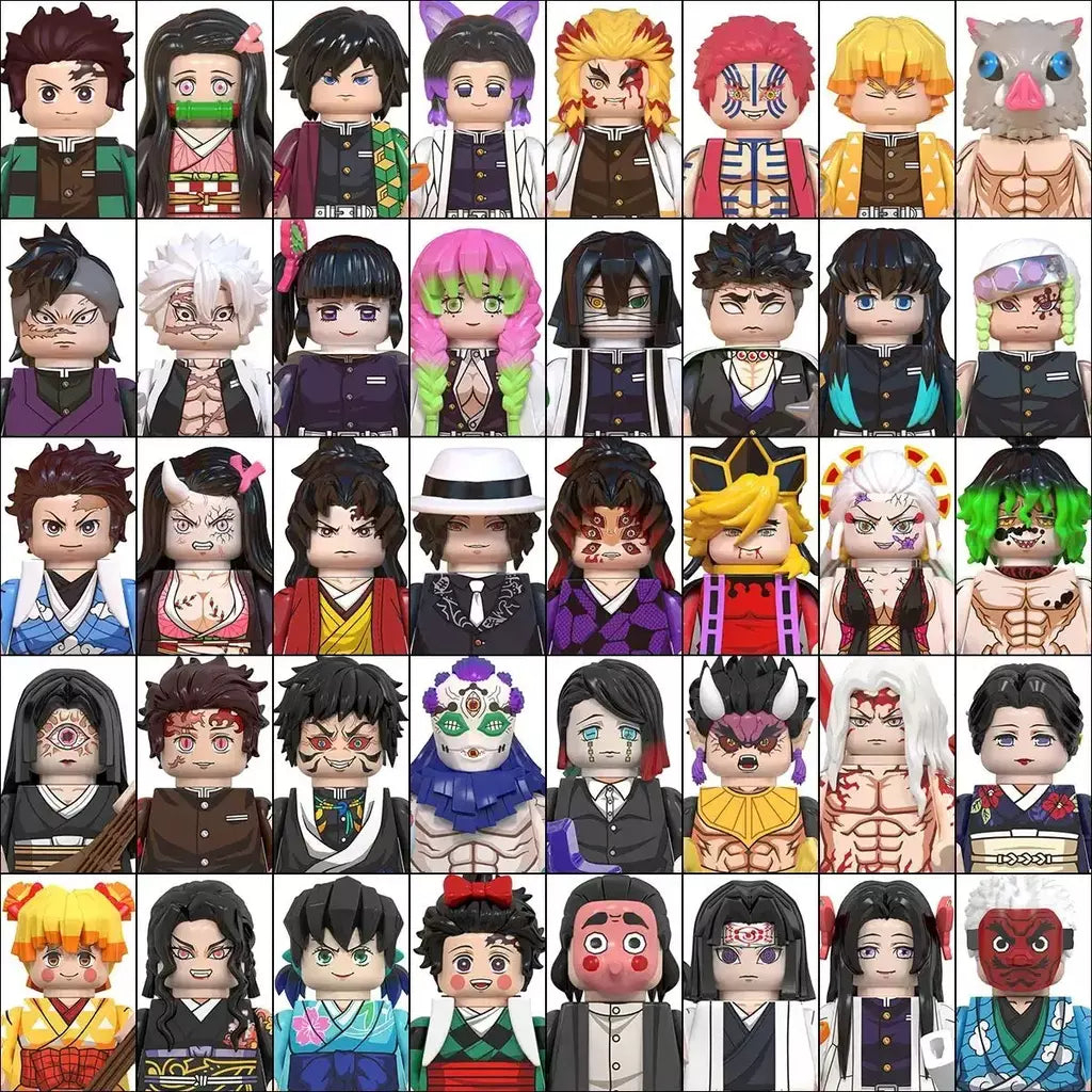 2025 brinquedos quentes wm6116 wm6138 demon slayer lâmina blocos de construção mini figura ação acessórios halloween presentes natal para crianças