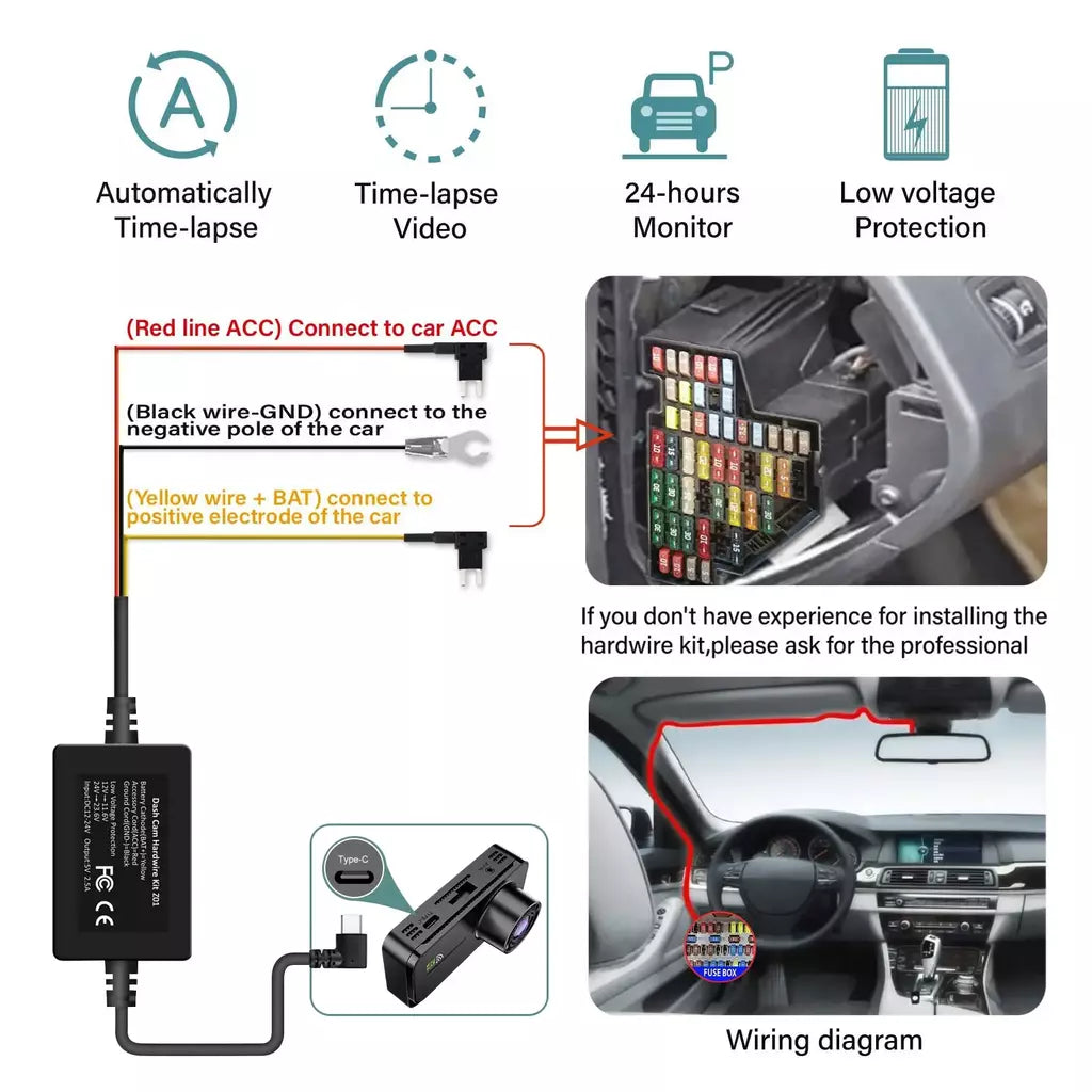 Dashcam para carros 4 canais caixa preta wifi câmera de condução fhd 1080p visão noturna gravação em loop adicionar kit de fio rígido acessórios do carro