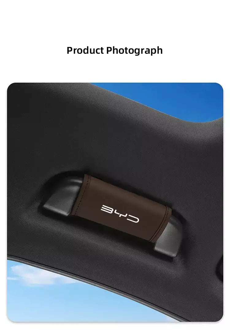 2 pçs carro anti deslizamento puxar luva interior do carro alça de couro protetor capa para byd tang s7 g3 m6 f3 atto 3 e6 qing yuan canção f3r