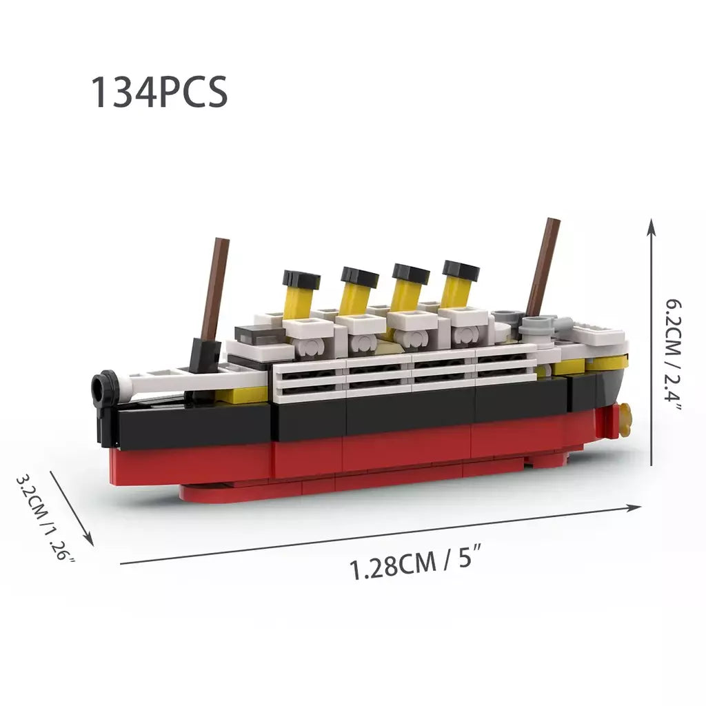 Titanic quebrar em meio rms cruzeiro afundou blocos de construção moc navio barco 3d modelo plástico diy steamboat presentes crianças brinquedos cidade filme
