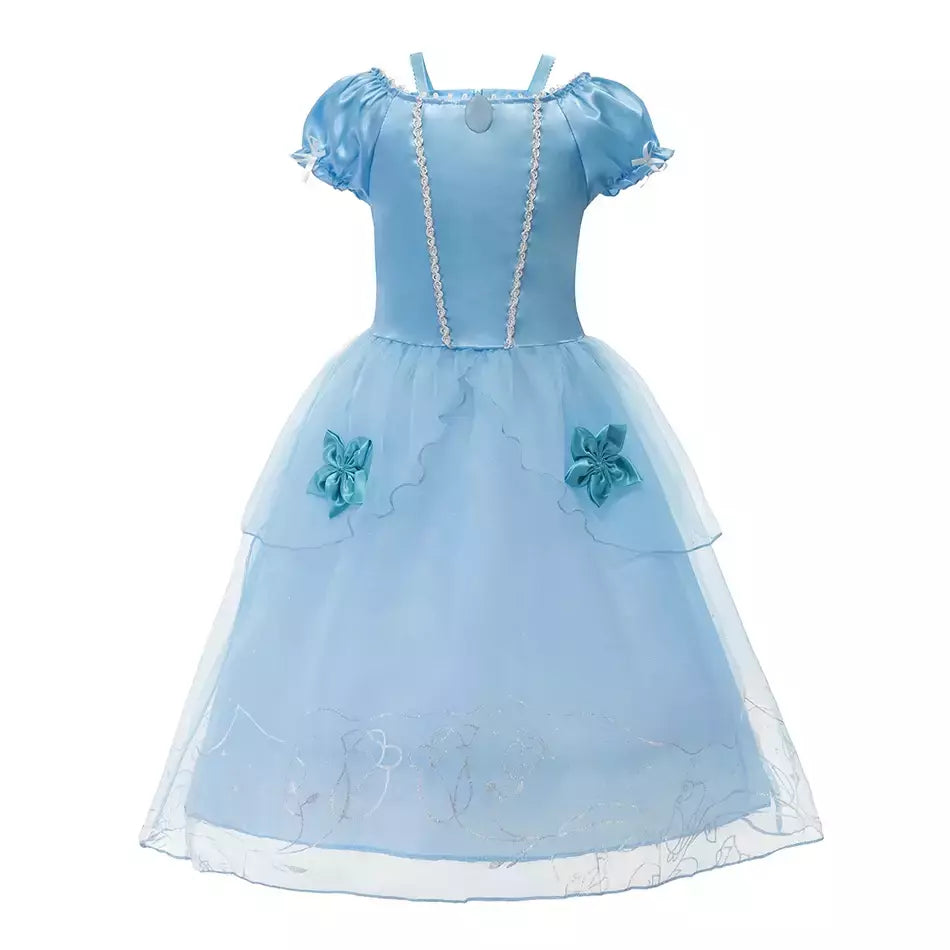 Crianças cosplay traje menina verão pageant lantejoulas fantasia crianças cinderela carnaval roupas princesa vestido de aniversário 3-10 ano
