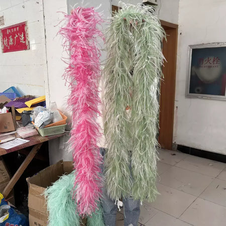 Boa de penas de avestruz arco-íris, 6/10/20 camadas, acessórios de festa fofos para mulheres, halloween, carnaval, cosplay, decoração de casamento, fantasia diy