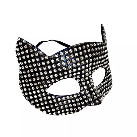 Máscaras de orelha de gato brilhantes cosplay festa de halloween acessórios de fantasia luvas longas sexy bling gatinho metade máscaras