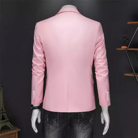 Blazer Casual de Negócios Masculino, Jaqueta Monocromática, Casacos Oversize, Smoking Masculino, Roupas de Marca, Roupas de Trabalho, Plus Size M-6XL