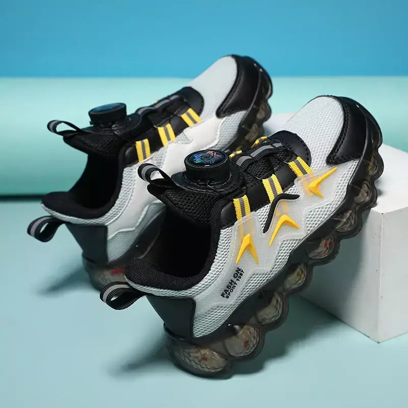 Crianças sapatos esportivos meninos moda correndo lazer malha confortável ao ar livre crianças sapatos casuais tênis leves tênis