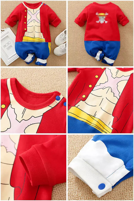 Bebê menina menino traje anime roupas recém-nascidos macacão infantil luffy akatsuki vegeta cosplay macacão da criança traje de halloween 0-18m