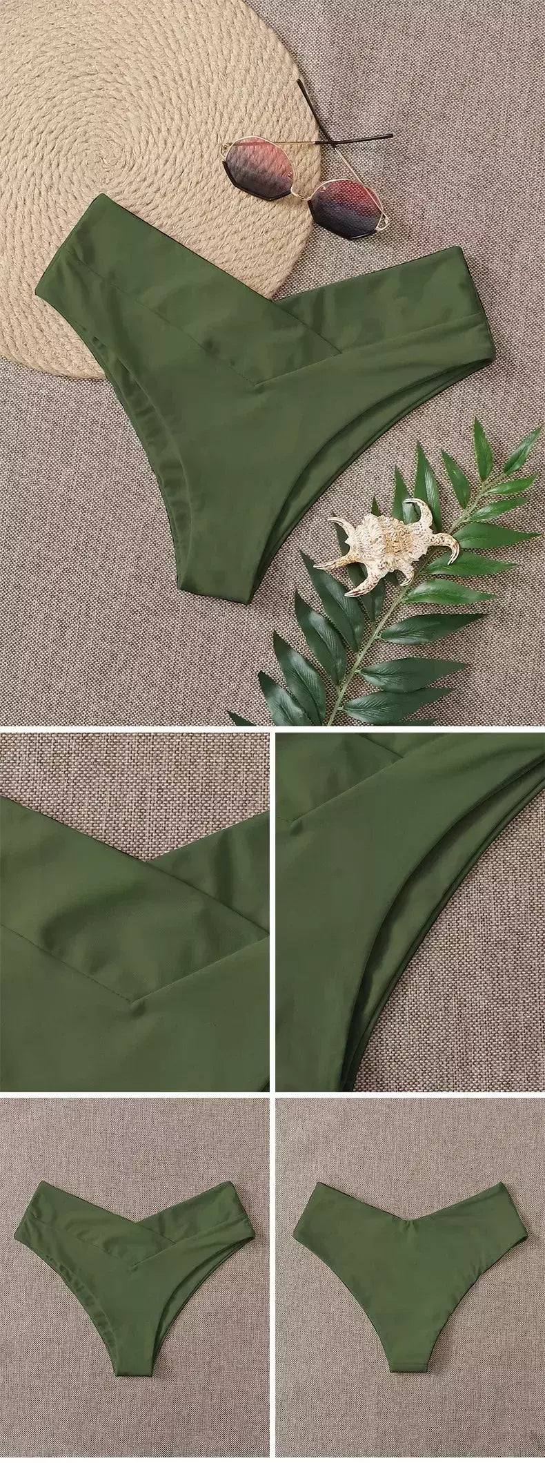 Tanga brasileira de biquíni para mulheres, semi-banho, roupa de praia sexy V cheeky, banho preto para senhoras, natação