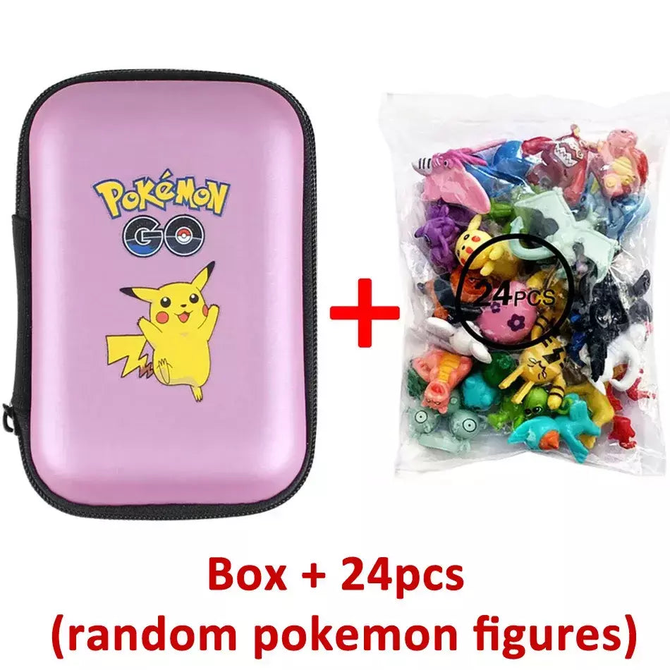 Pokémon Pikachu Mini Action Figure Model Toy para Crianças, Bonecas Coletivas Anime, Presentes de Aniversário, Não Repetindo, 24 Unidades, Conjunto, 2-3cm