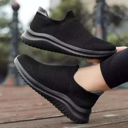 Sapatos masculinos tênis de malha respirável deslizamento em tênis de corrida ao ar livre antiderrapante casal jogging treinamento caminhadas sapatos esportivos
