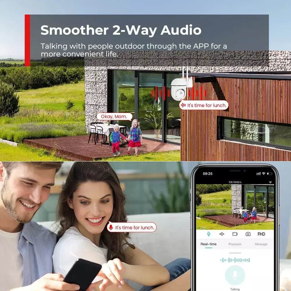4mp wifi câmera ao ar livre 2k hd segurança ptz câmera ip ai detecção automática rastreamento interior bebê noite cor câmera de vigilância icsee