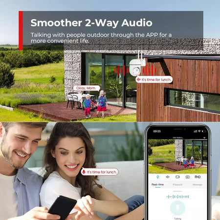 4mp wifi câmera ao ar livre 2k hd segurança ptz câmera ip ai detecção automática rastreamento interior bebê noite cor câmera de vigilância icsee