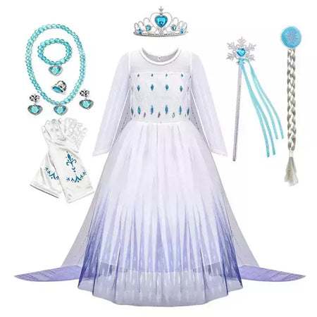 Elsa anna vestidos de princesa meninas malha lantejoulas vestido crianças cosplay neve rainha trajes halloween carnaval festa aniversário vestidos