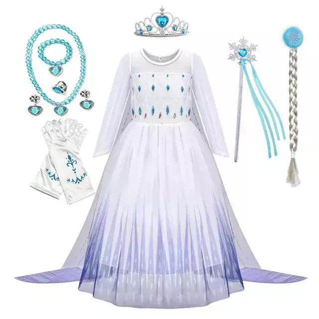 Elsa anna vestidos de princesa meninas malha lantejoulas vestido crianças cosplay neve rainha trajes halloween carnaval festa aniversário vestidos