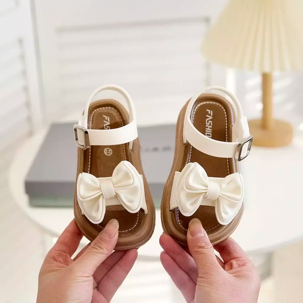 Meninas princesa sandálias de verão crianças verão sapatos de praia sapatos de dedo do pé aberto moda bowknot casual meninas sandálias sapatos de verão
