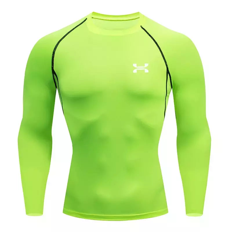 Camisa respirável Rashguard de compressão masculina, ajuste seco, camiseta esportiva MMA Fitness Gym, camisa de corrida, alta qualidade