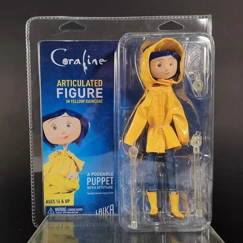 Disney coraline & the secret door filme figura de ação rotação conjunta modelo desktop ornamentos brinquedo crianças presente aniversário