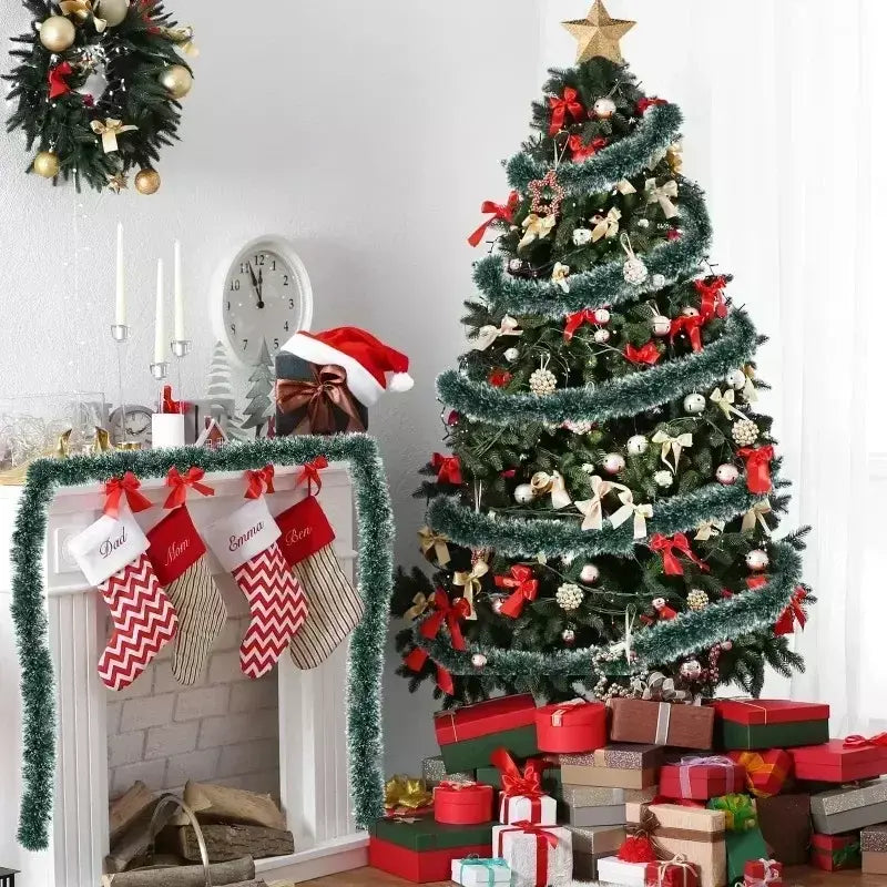 Natal enfeites fitas fita de cana verde guirlanda árvore de natal diy pendurado pendente grinalda ornamento decoração de festa decoração de casa