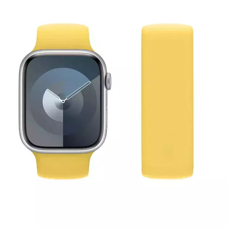 Silicone Solo Loop Band para Apple Watch, Belt Bracelet Strap, iWatch Series 9, 8, 7, 6, SE, Ultra 2, 40mm, 44mm, 45mm, 41mm, 49 milímetros, 38 milímetros, 42 milímetros