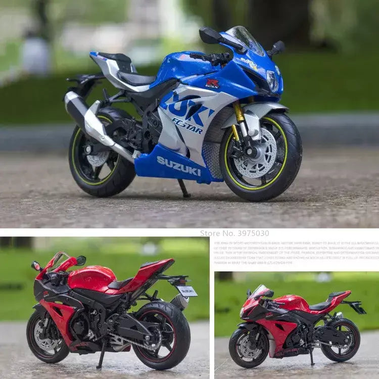 1:12 apulia rsv4 suzuki gsx liga modelo de carro da motocicleta brinquedos diecast roda dianteira direção suspensão da roda traseira presentes das crianças