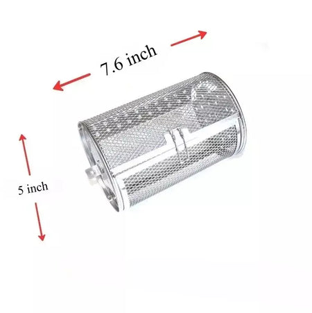 Gaiola para grelhar de cozinha, forno rotativo, cesta de manutenção fresca para assar, churrasco, acampamento ao ar livre, rack de churrasco reutilizável