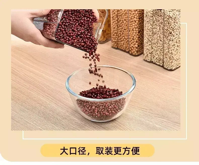 Conjuntos de cozinha empilháveis selados, 460-1800ml, caixa de plástico para armazenamento de alimentos, garrafa multigrãos, frutas secas, chá, recipientes de armazenamento