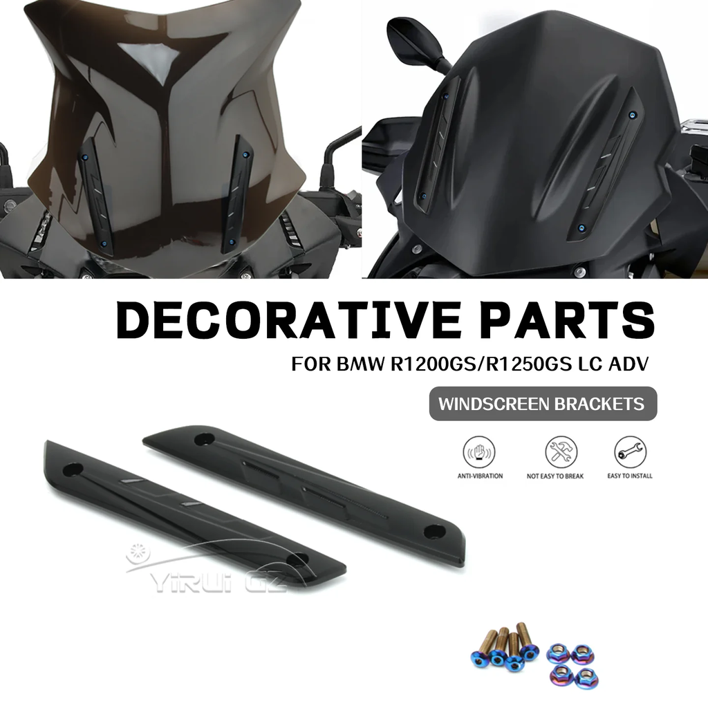 Kit de suporte de tira pára-brisas r 1200 1250 gs aventura 2013-2025 motocicleta pára-brisa guarnição de alumínio para bmw r1200gs r1250gs adv