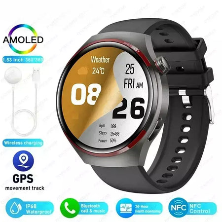 Xiaomi relógio 4 pro relógio inteligente para pro amoled tela hd bluetooth chamada gps nfc freqüência cardíaca esportes smartwatch homem 2024 novo