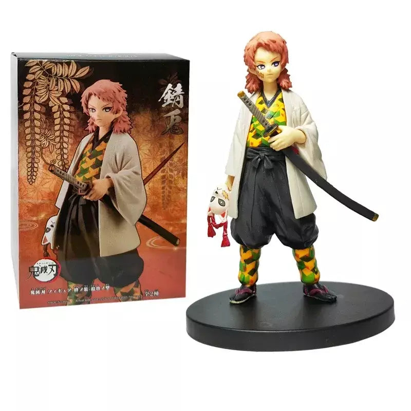 Anime figura demônio slayer figuras kimetsu não yaiba boneca tanjiro nezuko zenitsu estatueta inosuke guerreiro figura de ação modelo brinquedos